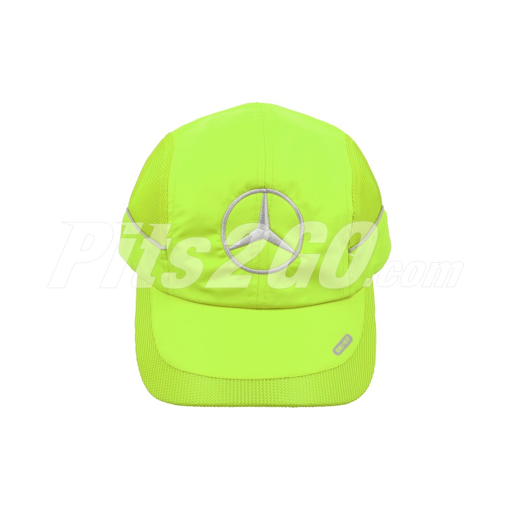 Gorra dry fit verde neón, Marca Mercedes-Benz