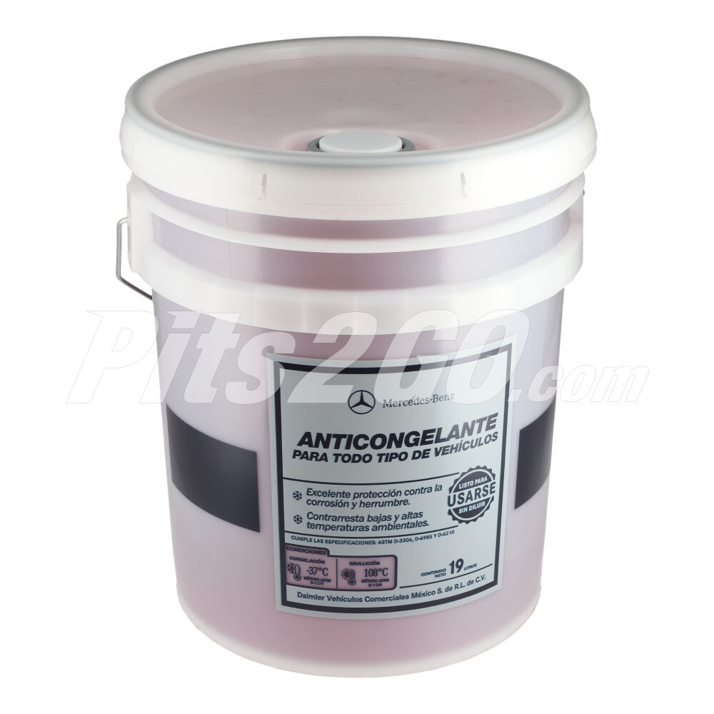 Anticongelante rosa cubeta 19 litros para Tractocamión, Marca Mercedes-Benz, compatible con Genérico image number 1