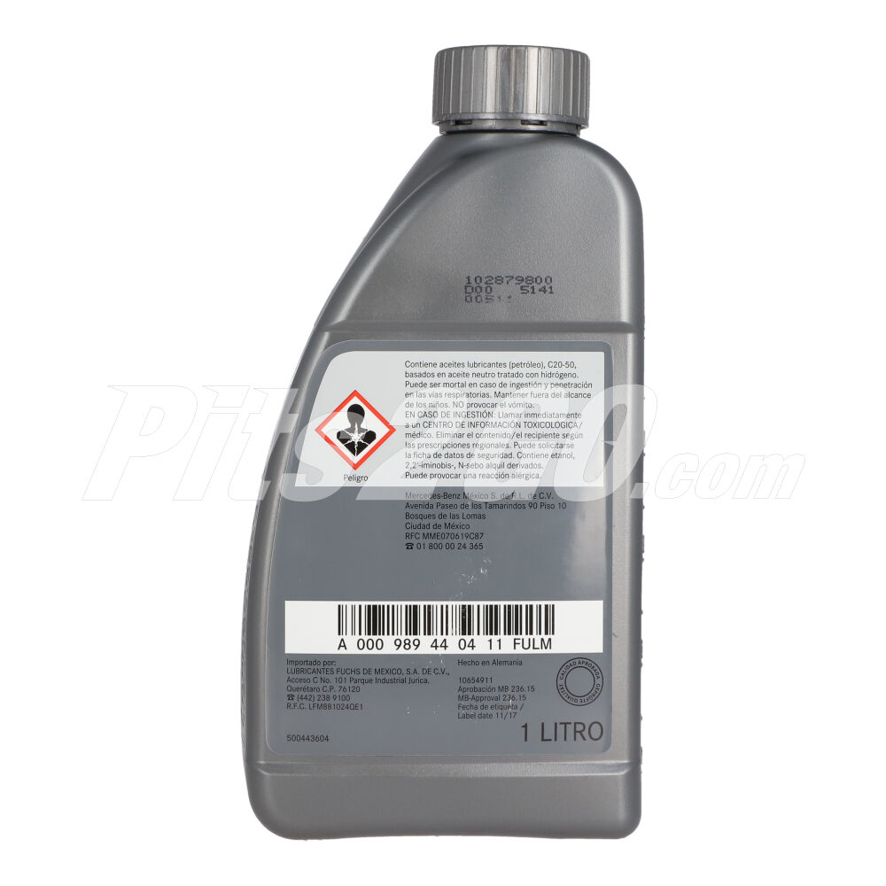 Aceite para transmisión automática FE ATF MB 236.15, 1 litro, Marca Mercedes-Benz image number 3