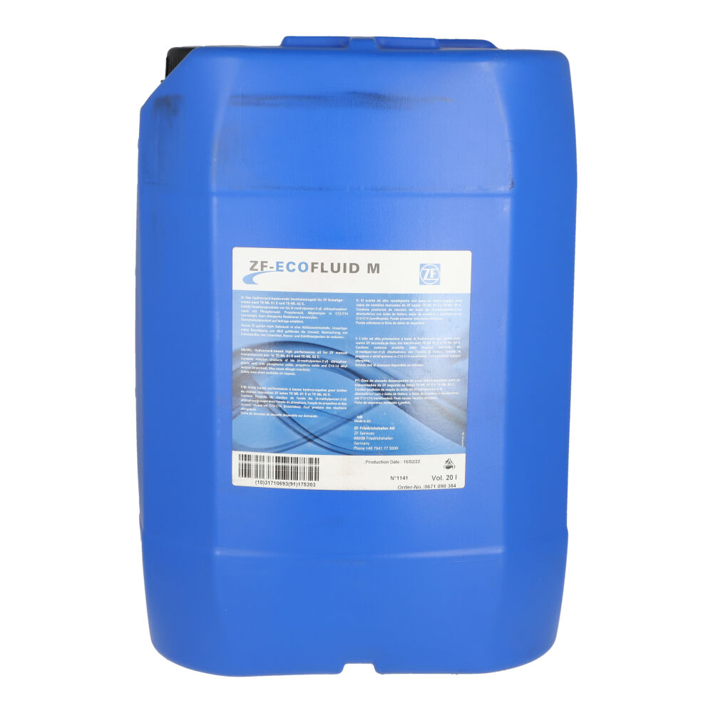 Aceite garrafa 20 litros sintético para Tractocamión, Marca ZF Services, compatible con Genérico