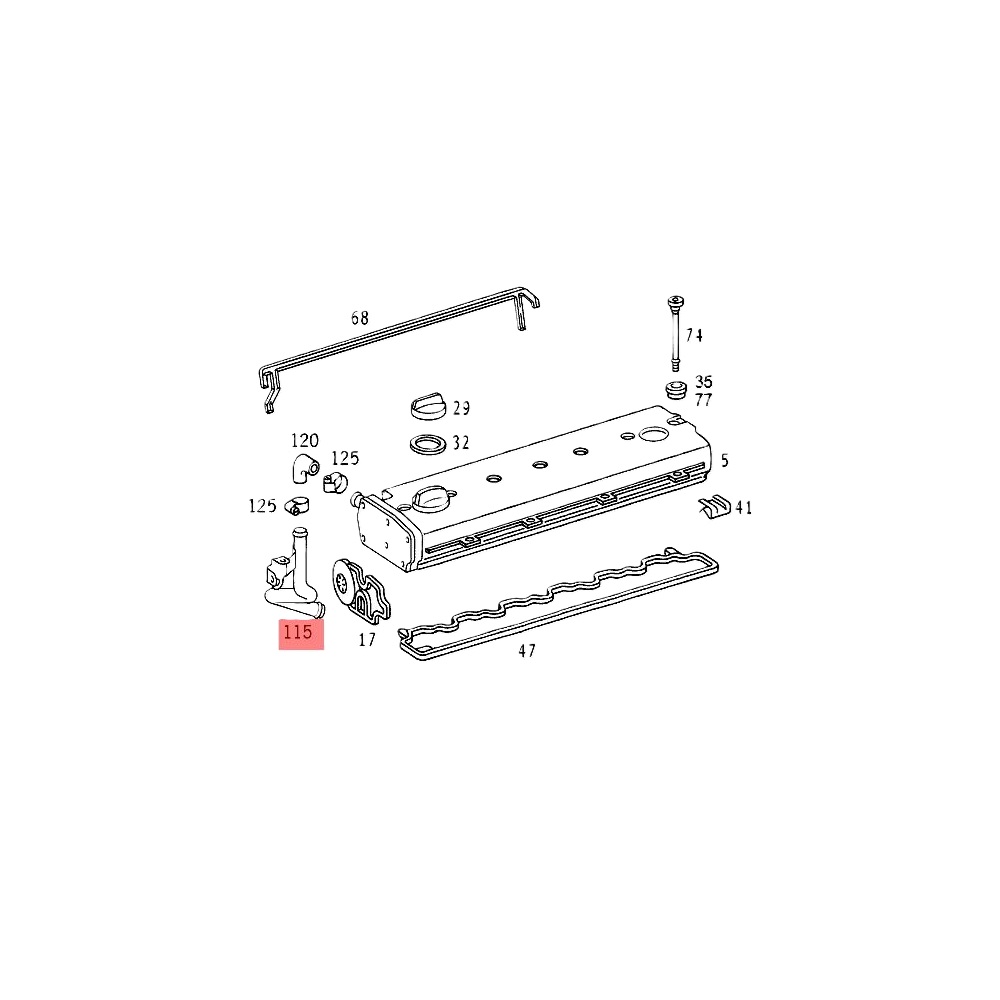 Tubo purga de aire para Camión, Marca Mercedes-Benz, compatible con OM 904 Y OM 906 image number 0