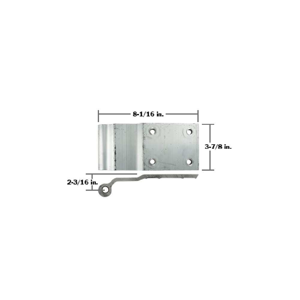 Bisagra de puerta bisagra gda, puerta trasera de aluminio, 4 orificios, 3,87" para Remolques, Marca Great Dane, compatible con Cajas image number 0