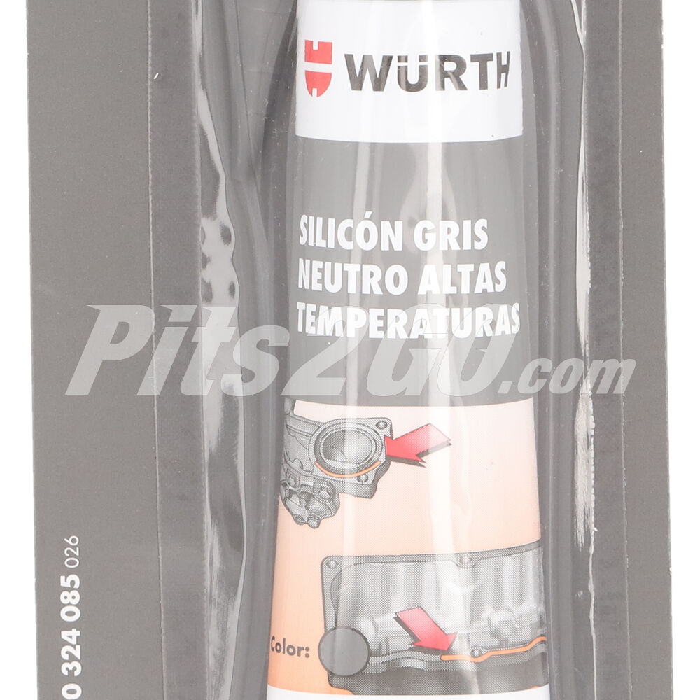 Silicón neutro gris altas temperaturas para Tractocamión, Marca Wurth, compatible con Genérico image number 3