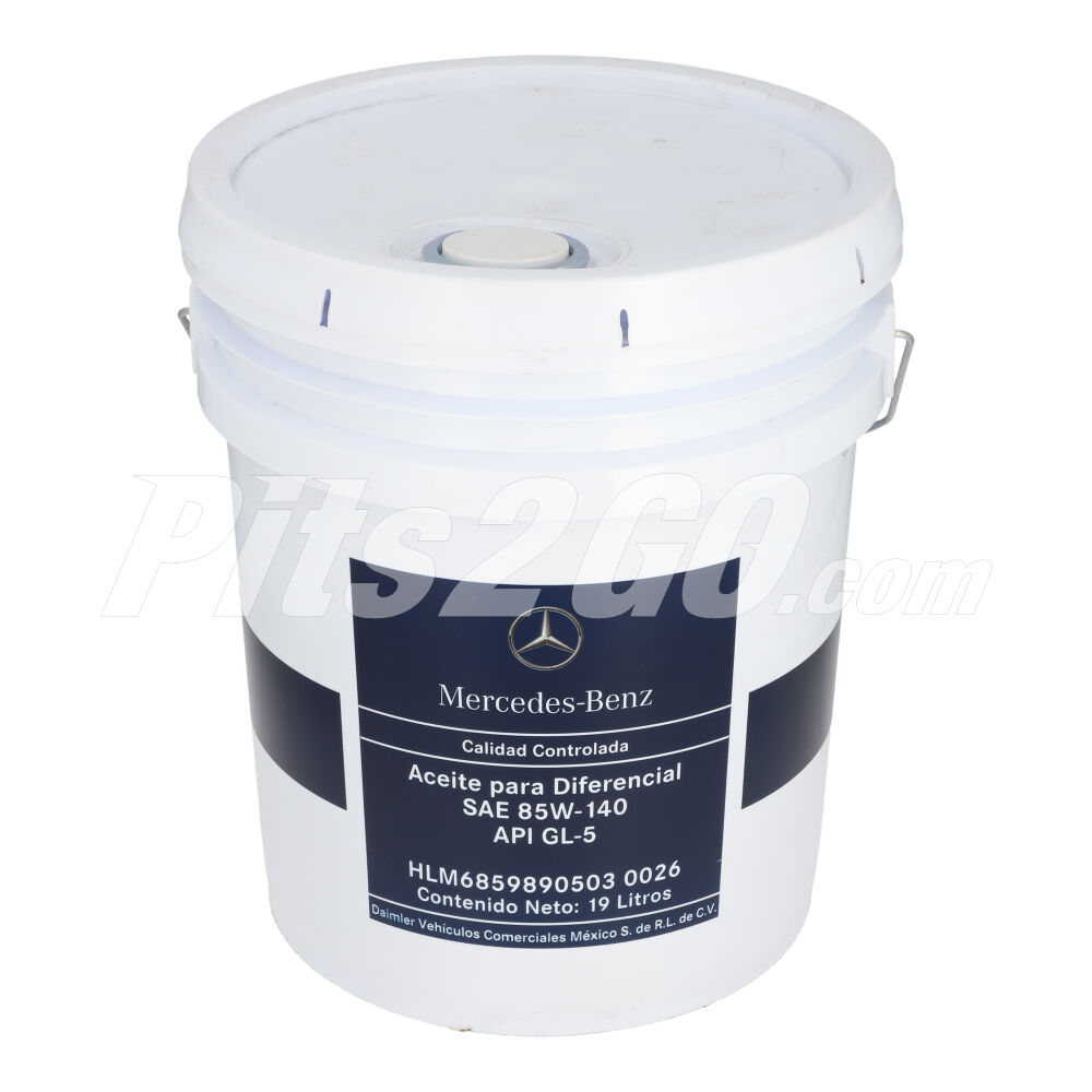 Aceite para diferencial SAE 85W-140 API GL-5, cubeta 19 litros, Marca Mercedes-Benz image number 1