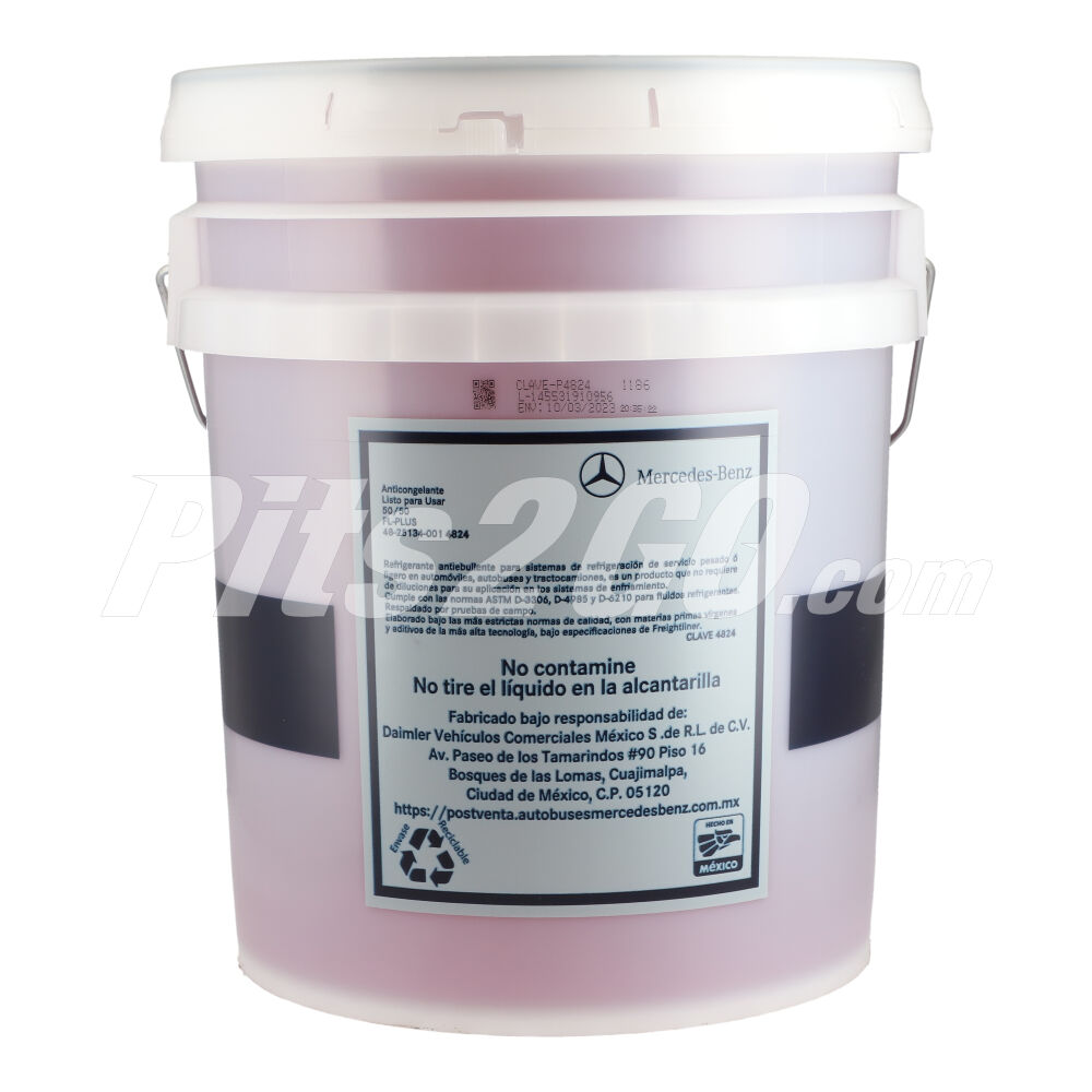 Anticongelante rosa cubeta 19 litros para Tractocamión, Marca Mercedes-Benz, compatible con Genérico image number 3