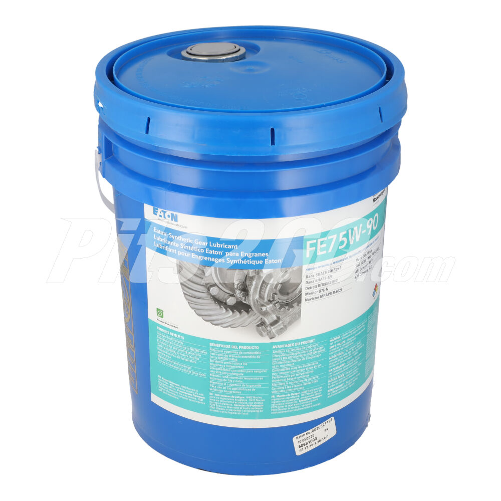 Aceite para engranes sintetico FE 75W-90, cubeta 19 litros, Marca Eaton image number 2