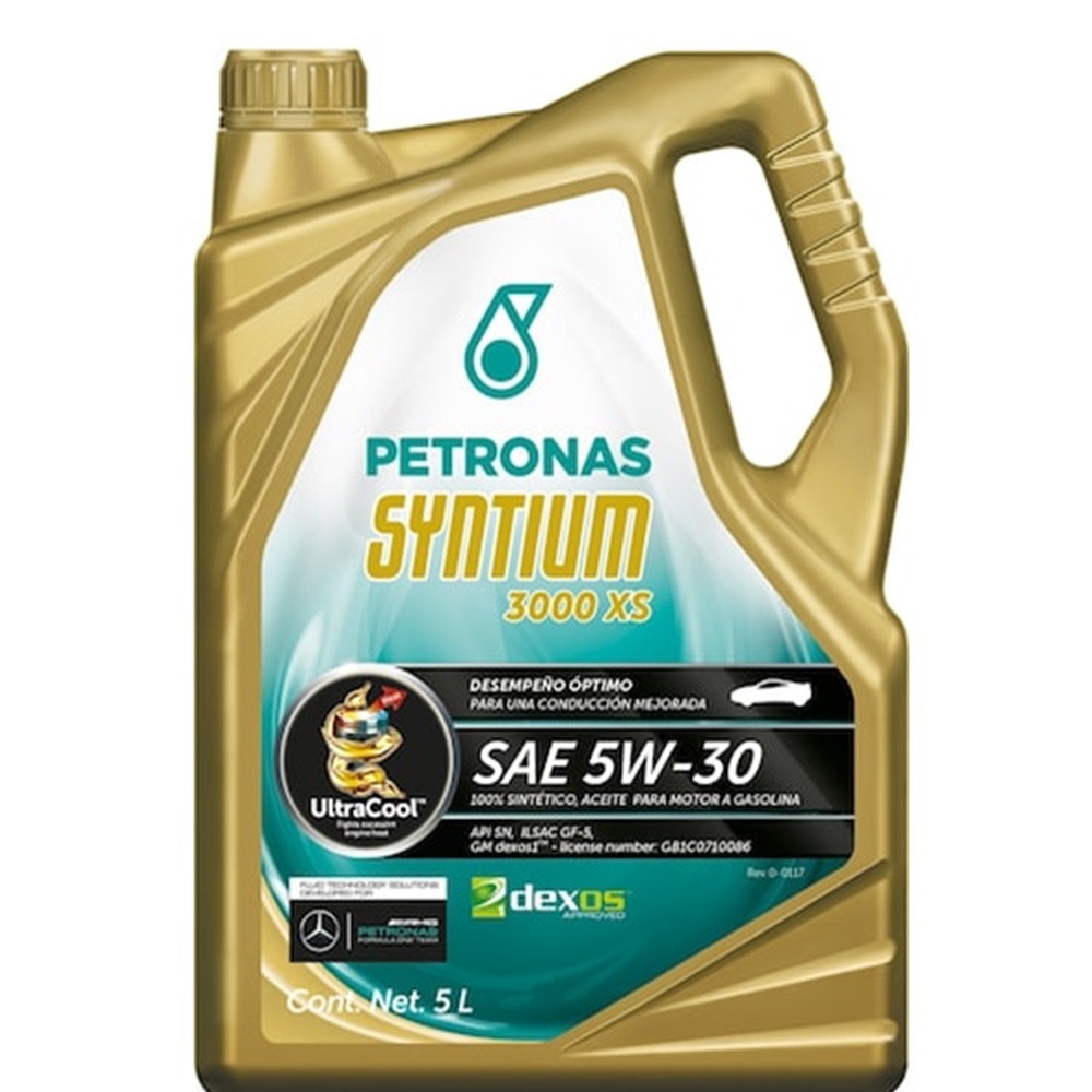 Aceite Syntium 3000 XS SAE 5W-30, garrafa 5 litrospara Camión, Marca Petronas image number 0